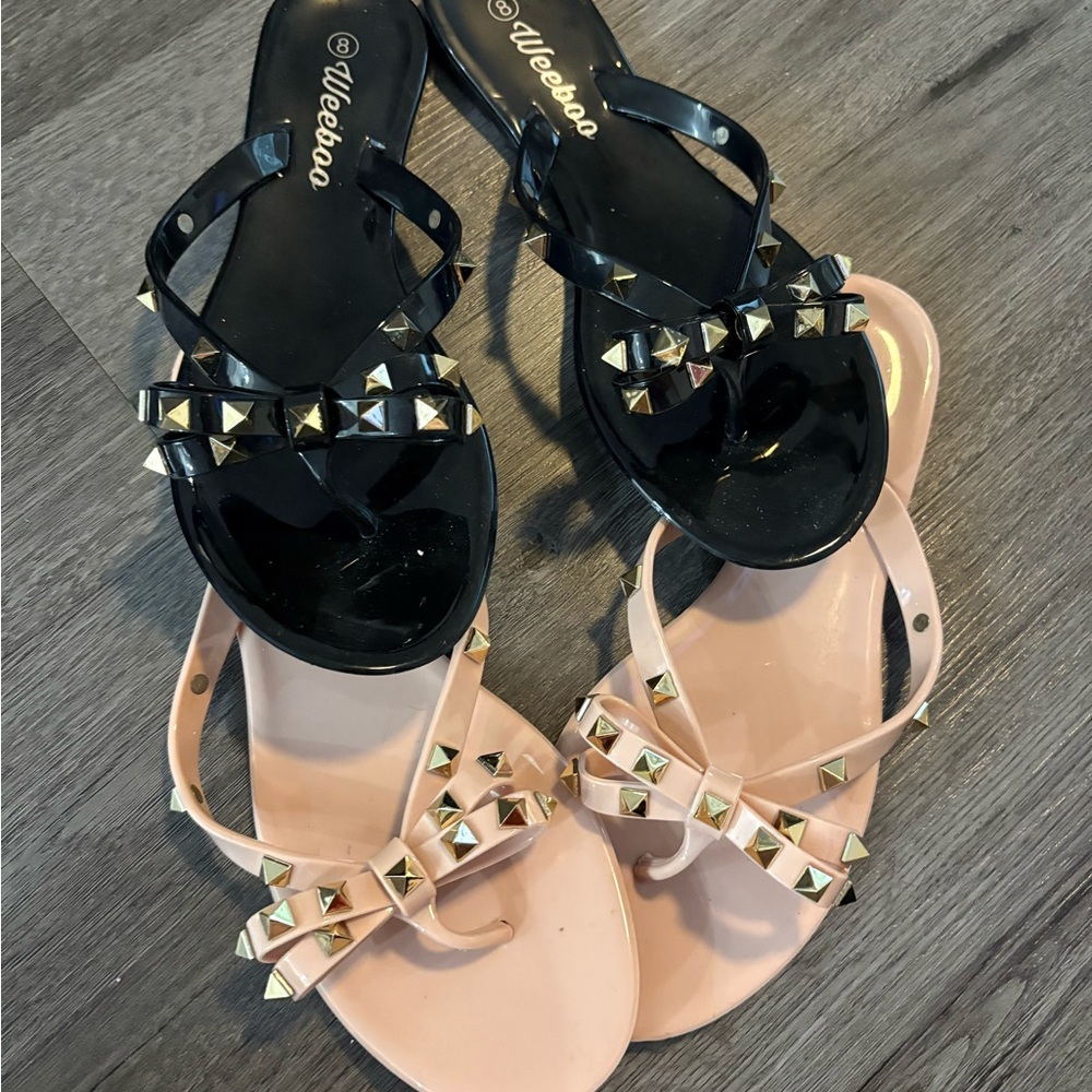 Women's Black and nude Sandals